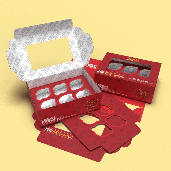 Custom Printed Cupcake Boxes