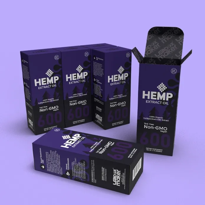 Custom Printed Hemp Oil Boxes