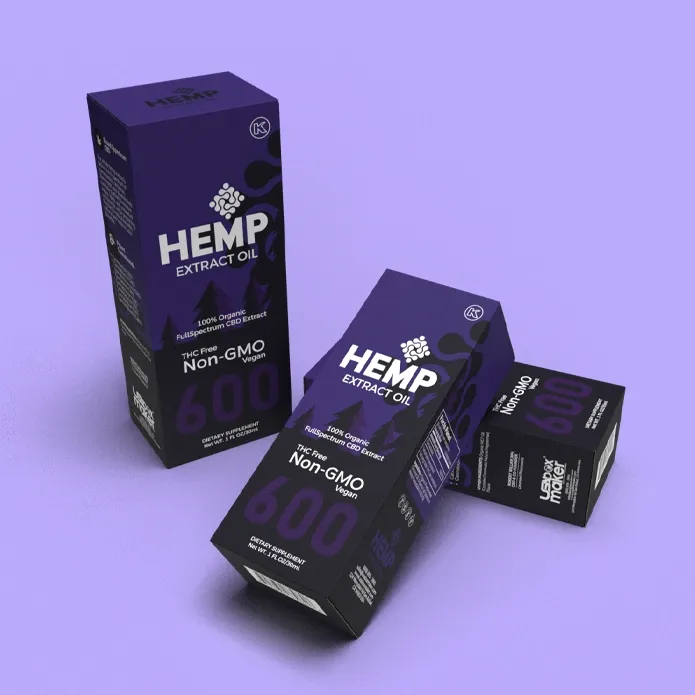 Custom Printed Hemp Oil Boxes
