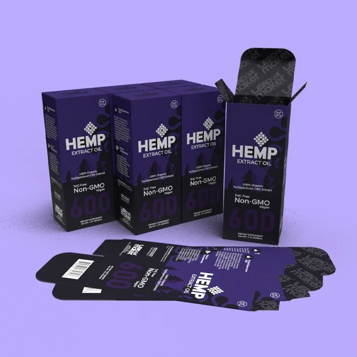 Custom Printed Hemp Oil Boxes